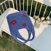 Knit Bag Summer All-in-one Large Capacity Shopping Bag Simple Woven Bag Mesh Hollowed Out Women's Shoulder Bag