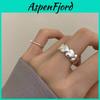 Charmanter Perlenring für Damen mit einzigartigem geometrischem Design, verstellbar, modischer Stil