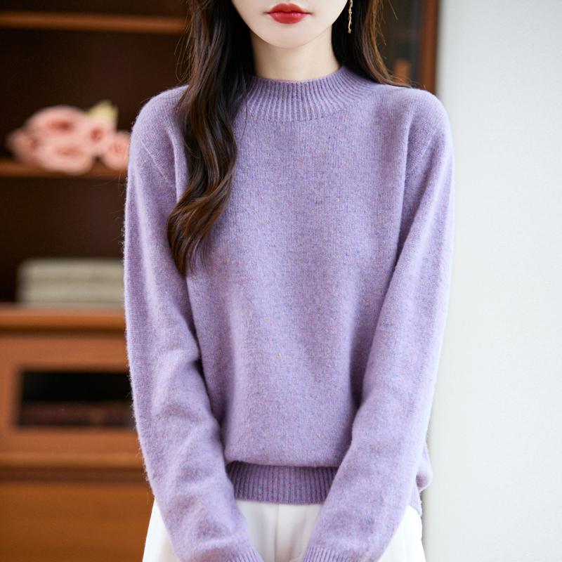 

Женский кашемировый свитер Qinghe кашемир 30% кашемир 70% шерсть женский осенне-зимний кашемировый свитер мягкий и теплый XXL фиолетовый