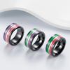 New Silk Enamel Two-color Ring, Titanium Steel Ring Jewelry