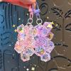 Creative Diamond Grape Cluster Keychain with Translucent Beads - Cute Versatile Bag Charm & Small Gift