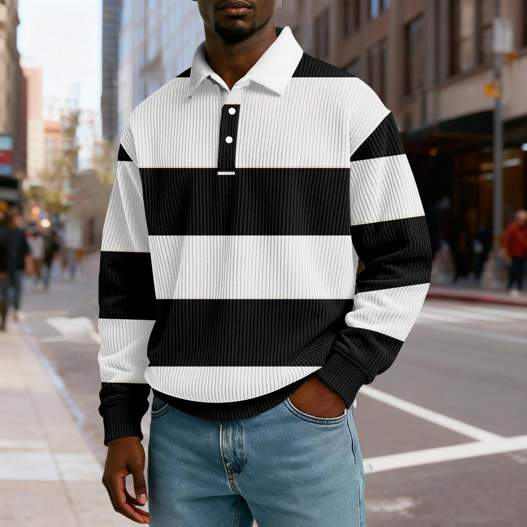 Men's Casual Loose,fitting Top Button,down Collar Long Sleeves