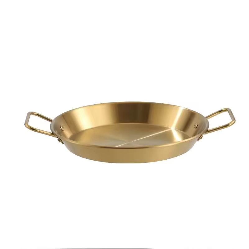 Golden Double-Ear Stainless Steel Seafood & Crayfish Hot Pot with Spanish Fried Chicken Plate