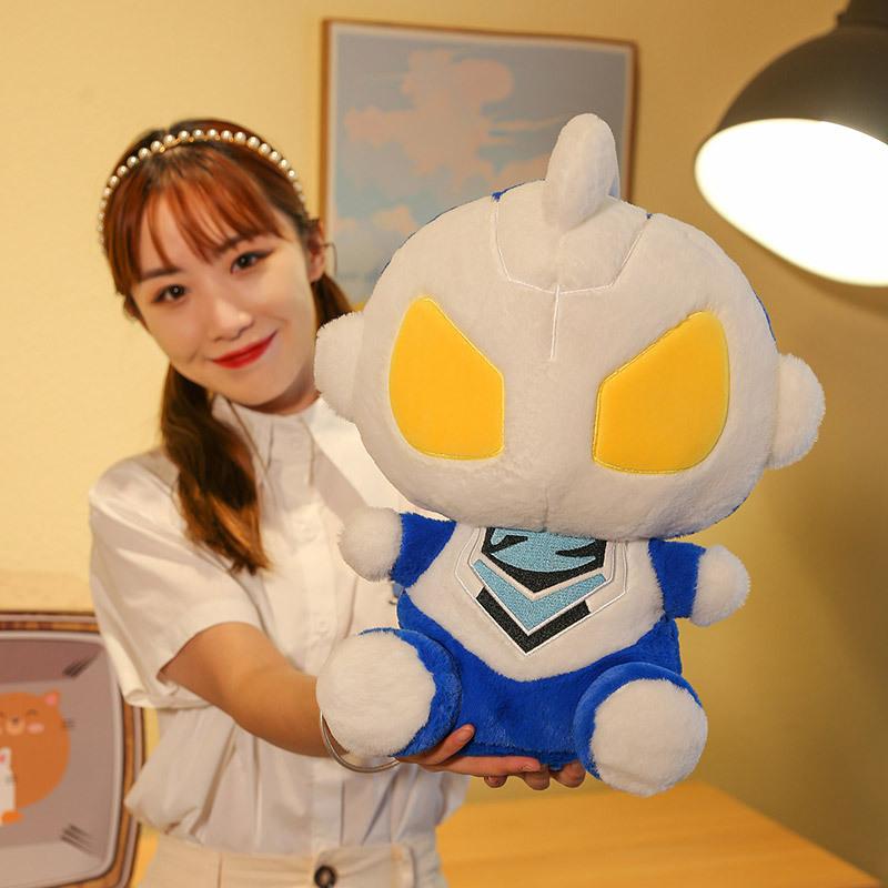 New Q Version Cute Down Cotton Ultraman Plush Toy Doll, Grab Machine Doll Throw Pillow Doll