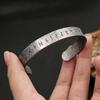 Vintage 316L Stainless Steel Viking Runes Bracelet Fashion Simple Opening Bangles For Men Women Nordic Amulet Jewelry