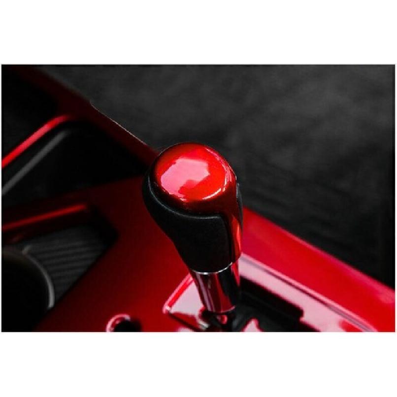 For Toyota RAV4 2013-2018 Glossy Red Center Console Gear Shift Knob Lever Cover
