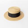 Spring and summer new fashion casual wide webbing fine straw flat top straw hat outdoor travel sunscreen sunshade straw hat tide