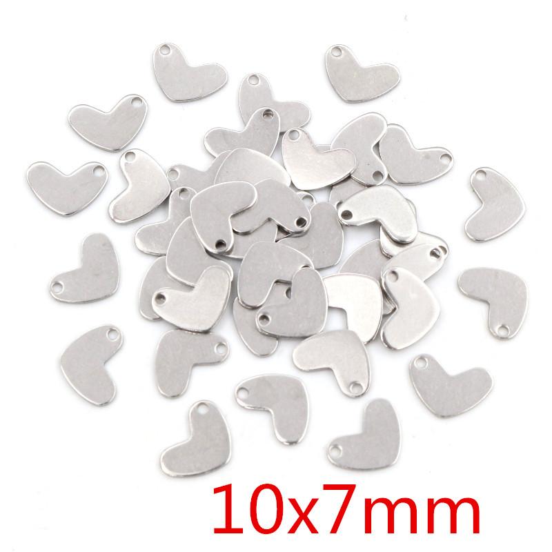 50pcs/lot No Fade Charms 316 Stainless Steel Hollow lovely heart Charms handmade Craft pendant Jewelry making,DIY for necklace