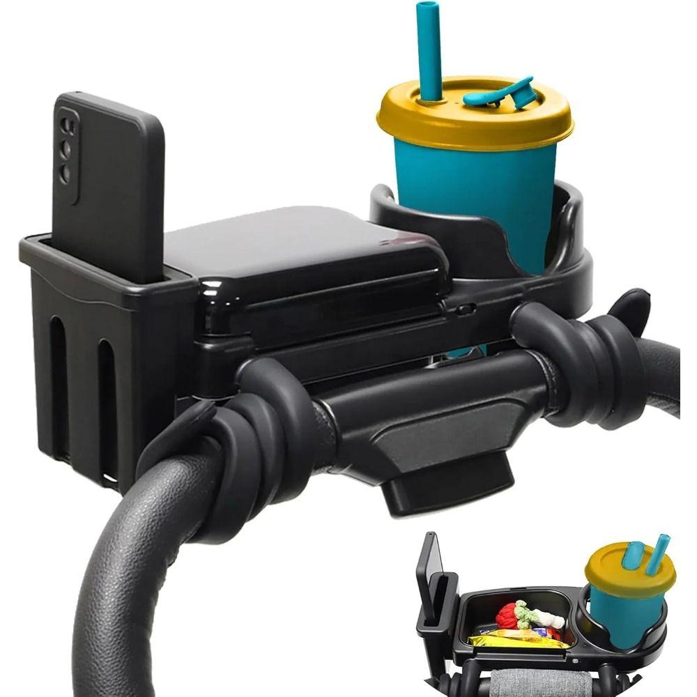 Detachable Phone Rack 3 In 1 Stroller Snack Tray Toddler Pushchair Rack Baby Mealtime