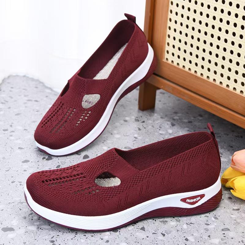 Women's Shoes Breathable Slip On Shoes Comfortable Breathable Casual Shoes Flat Sneakers Outdoor Shoes