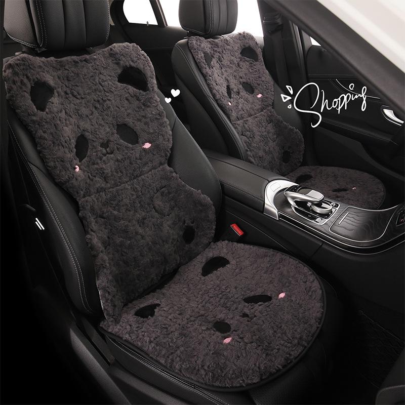Panda Winter Plush Car Seat Cushion for Toyota bZ3, Corolla, RAV4, Rongfang, bZ5