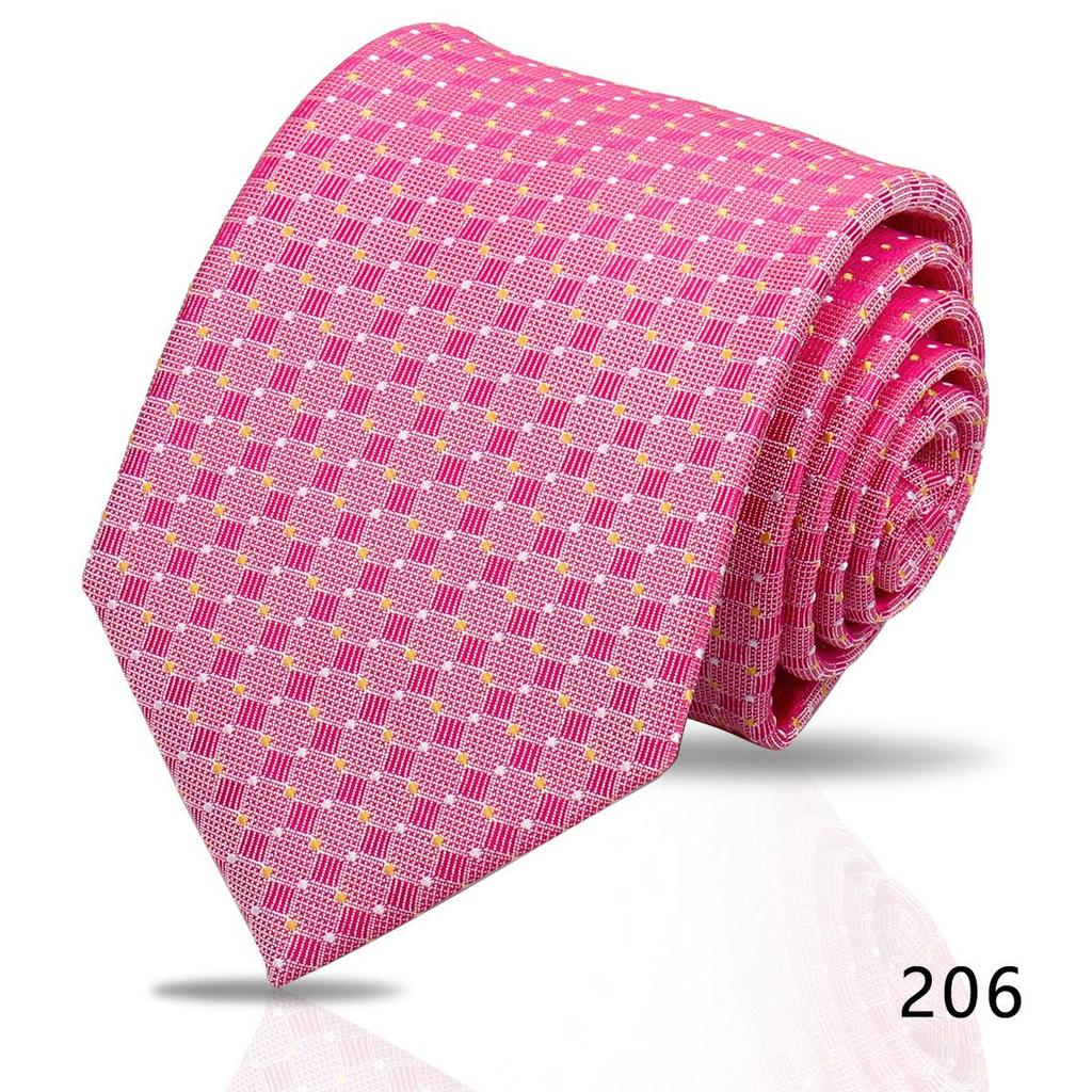 Men's High-Grade Black and Red Striped Silk Tie for Formal and Wedding Wear - 8CM