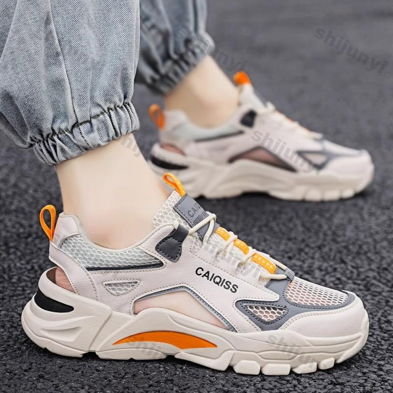Fashion Couple Sports Sandals Summer Outdoor Fashion Lace Up Women Casual Shoes Breathable Comfortable Mesh Anti Slip Men's Beach Shoes