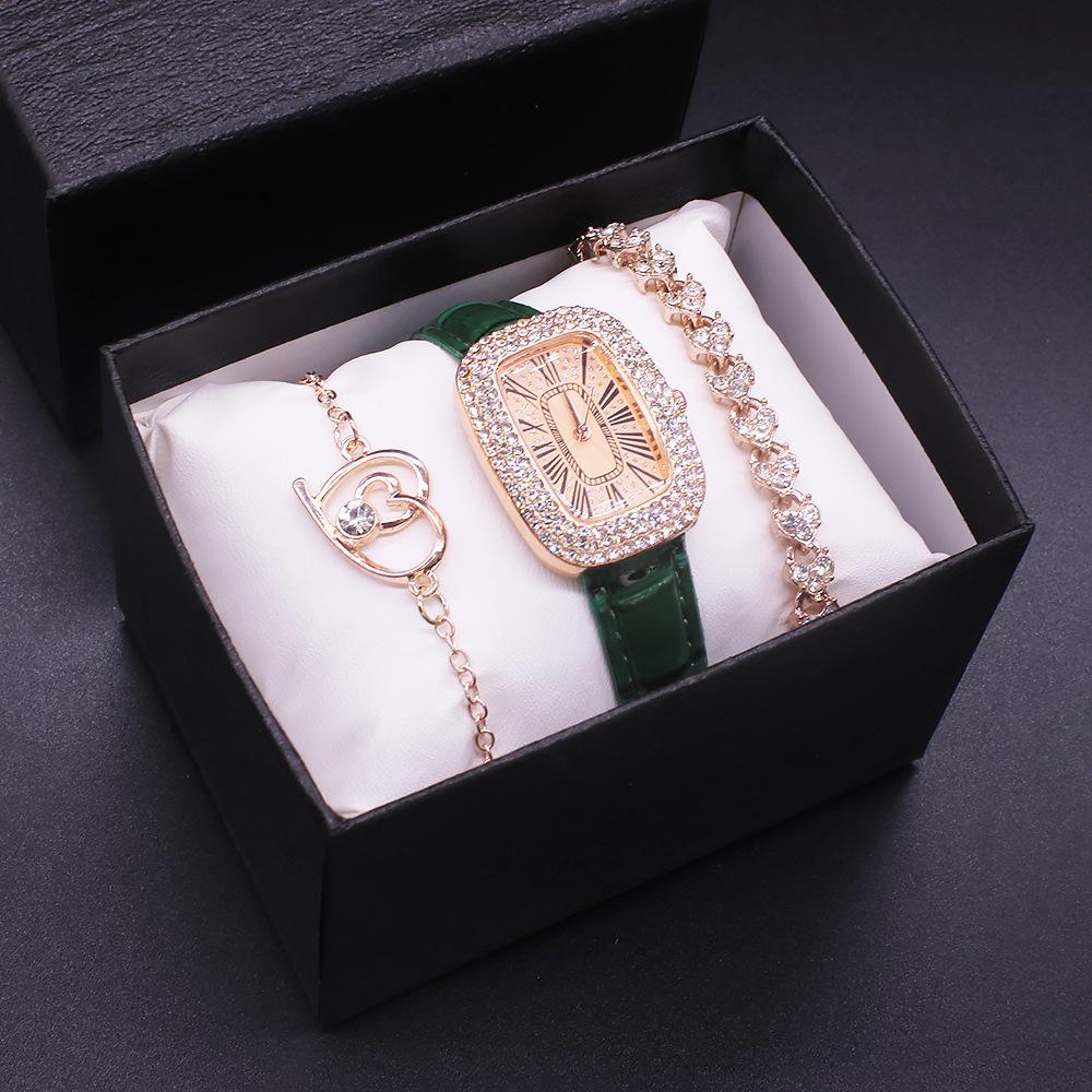 Tiktok Anchor Zegarek damski Zegarek kwarcowy Pełny diament Damski pasek do zegarka Drenaż Panie + zegarki