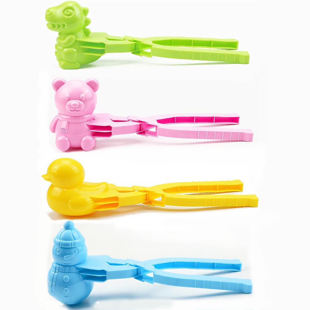 4Pcs Snowball Maker Clip For Kids Adult Heart Snowflake Duck Shape Clip Tongs for Outdoor Sand Snow Ball Mold Toys Sports Toys