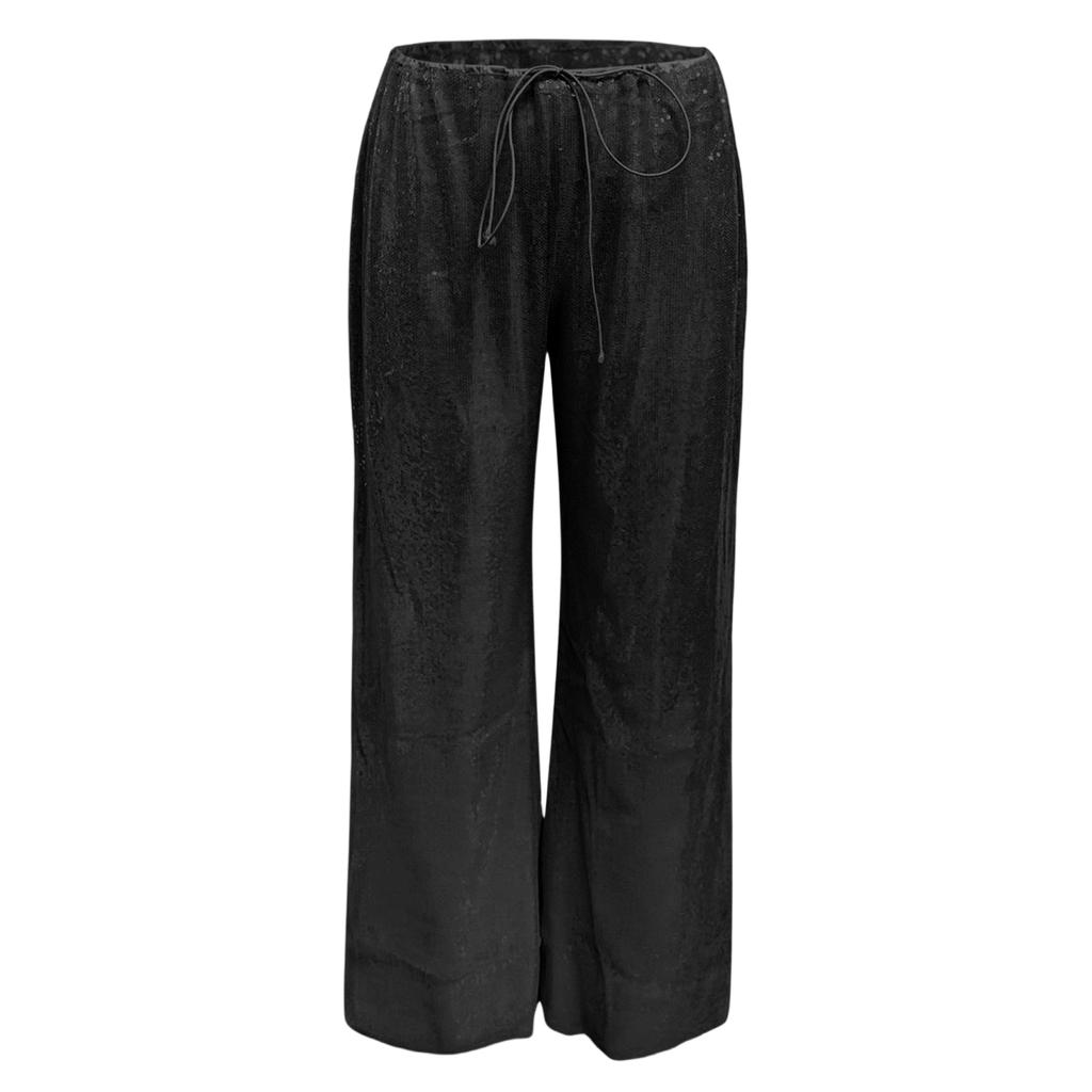 Dames Pailletten Casual Mode Rechte Pijp Losse Wijde Pijp Broek