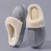 Autumn and winter plush cotton slippers indoor home soft bottom non-slip warm couple plush lace cotton slippers