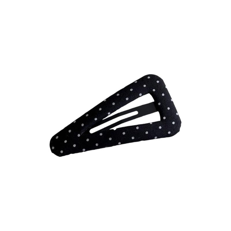 Traditional Korean Style Metallic Dotted Pattern Triangular Hair Accessories for Women Girls Barrettes