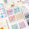 Colorful Polka Dot Hand Account Stickers - Small Round Labels for Sealing and Decoration