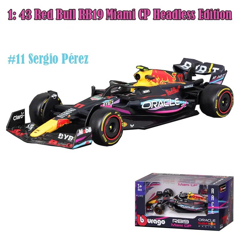 Bburago 1:43 2023 F1 Red Bull RB19 Alloy Car Formula Racing Diecast Model Toy Collection Gifts Verstappen Miami RB 19