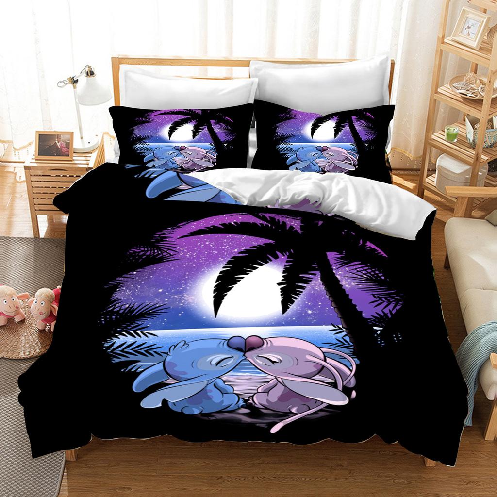 Stitch Printed Bedroom bedding set duvet cover Christmas Gifts Comforte Cartoon With pillowcase children's suitable and adults