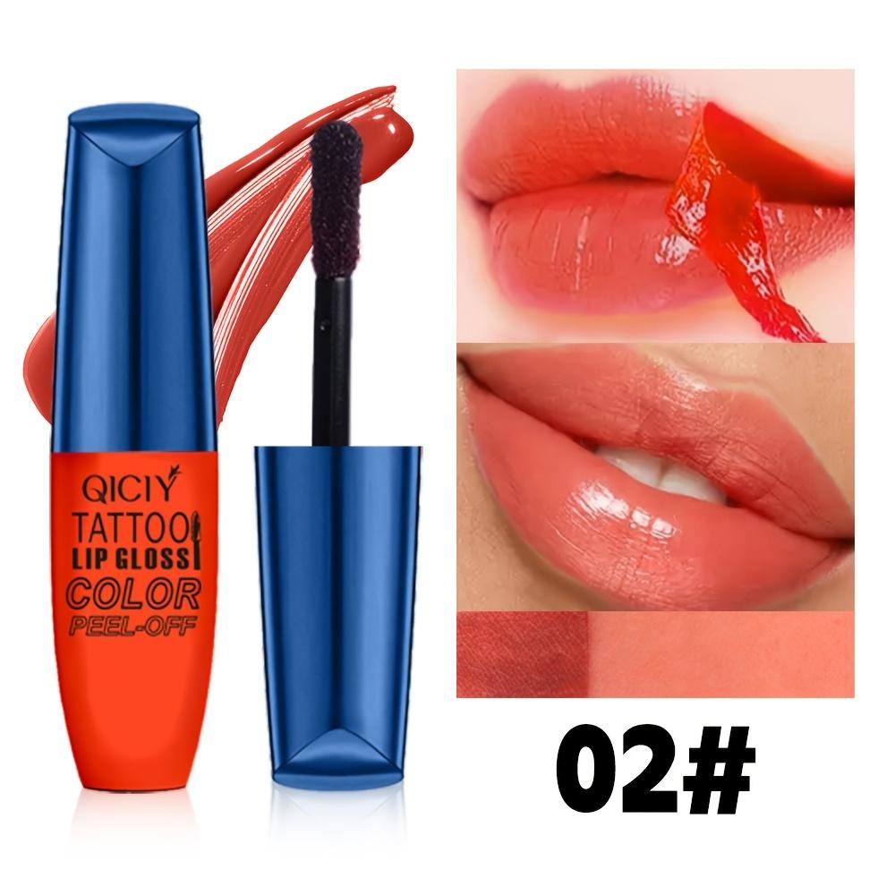 Rouge à lèvres Peel-Off, finition mate, brillant à lèvres hydratant, longue tenue, waterproof, cadeau idéal pour la Saint-Valentin et les anniversaires