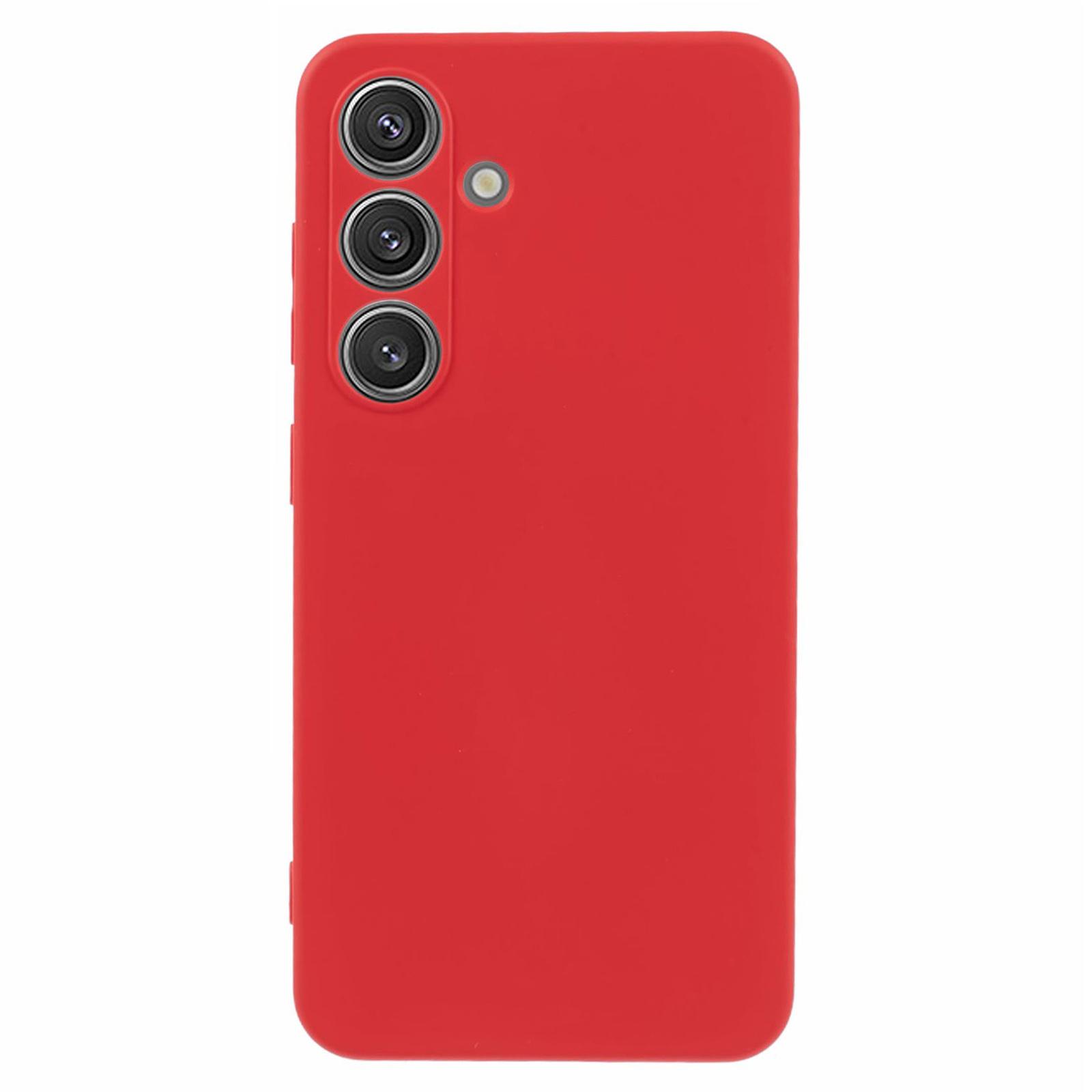

For Samsung Galaxy A05s 4G Phone Case Liquid Silicone Texture Soft TPU Phone Cover Red