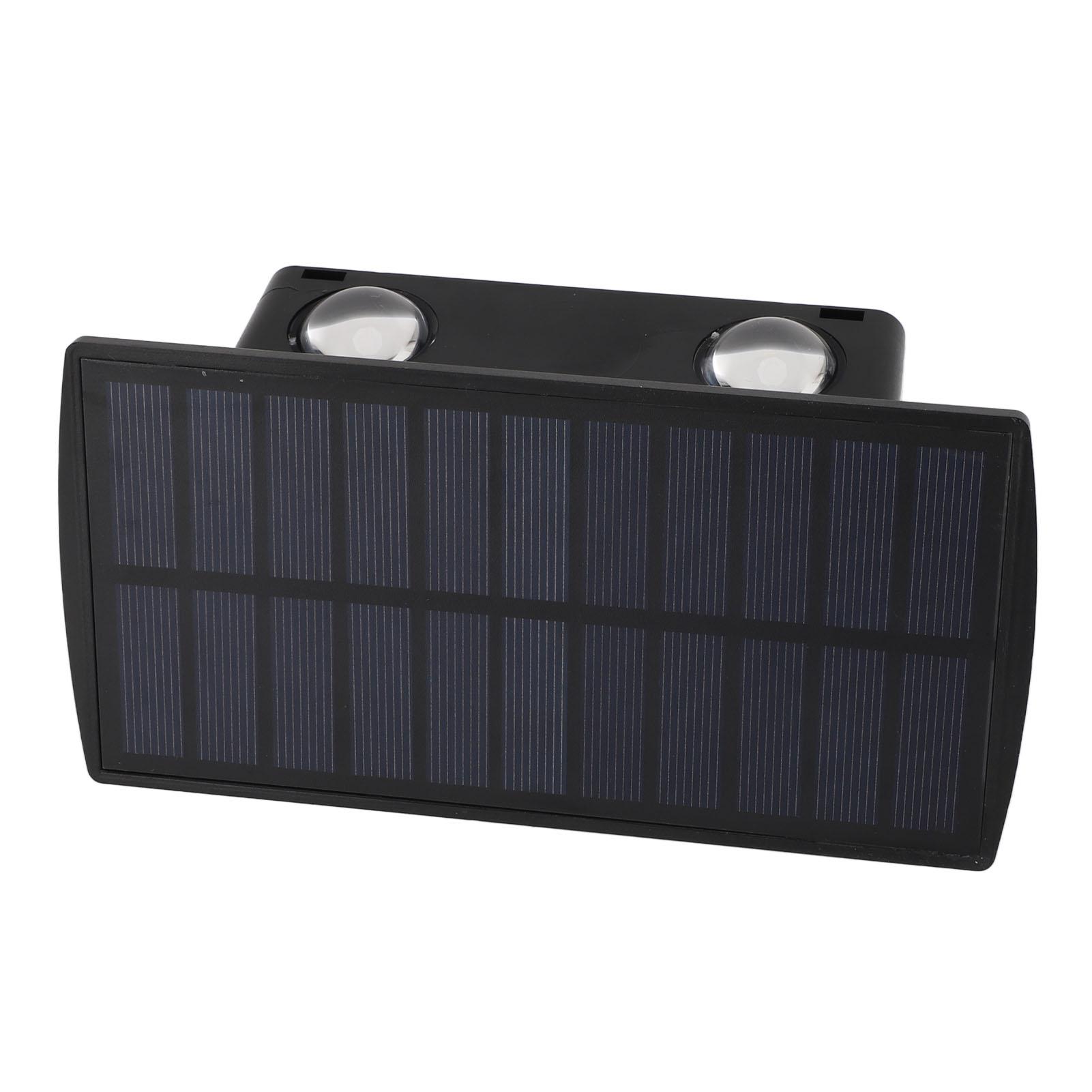 

Solar Outdoor Wall Lights IP65 Waterproof Double Headed Solar Wall Sconce for Garden Steps Warm Light