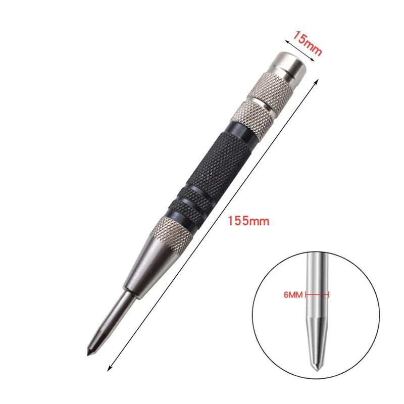 1/2PCS Drill Center Mark Automatic Center Pin High Hardness Center Drill Strong Spring for Metal Punch Positioning Marks Labor