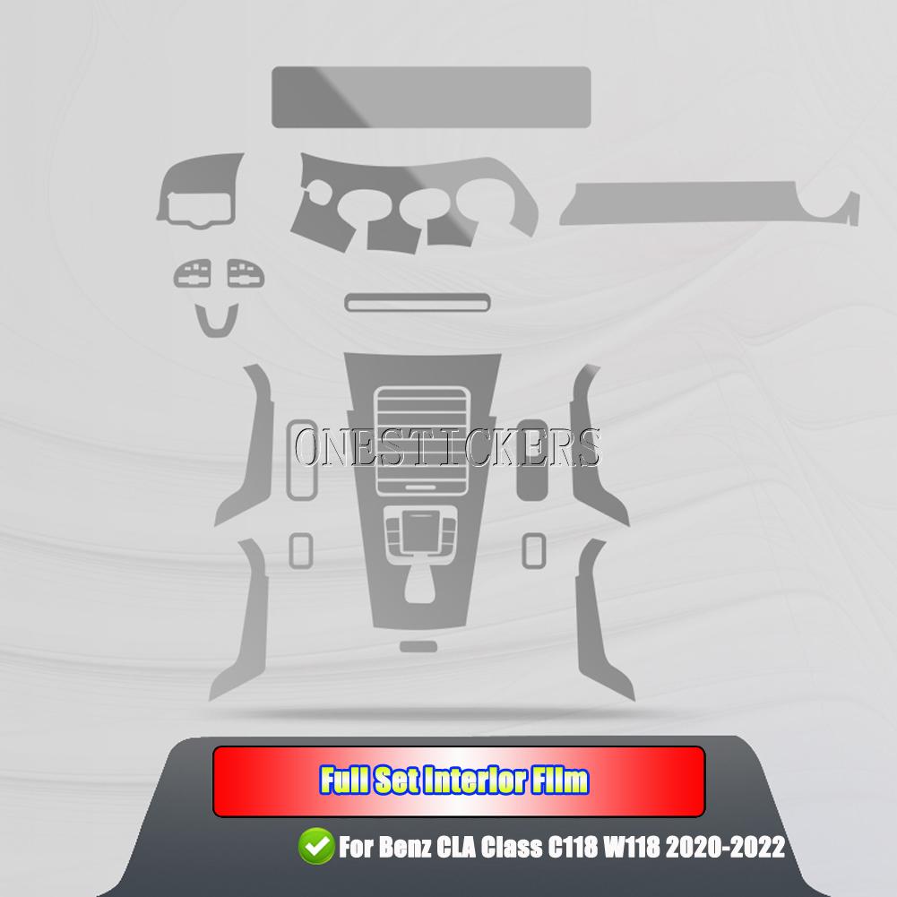 Für Mercedes Benz CLA-Klasse C118 W118 2022 Auto Lenkrad Zentrales Lüftungsgitter Navigationsbildschirm TPU Schutz
