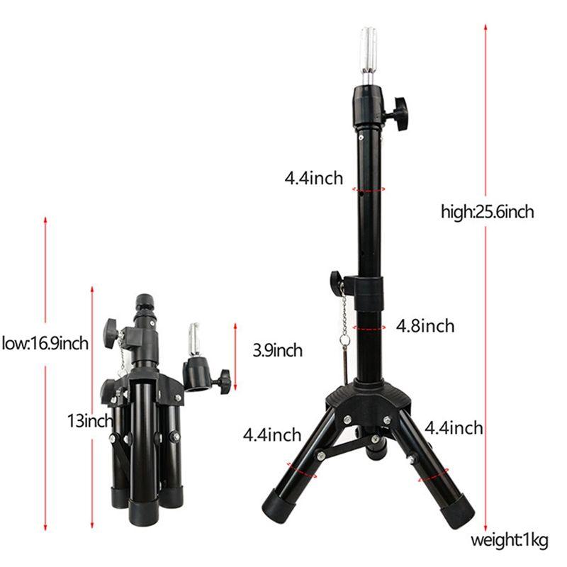 ABIY Canvas Mannequin Head Canvas Block Head Display Training Styling Manikin Head Wig Tripod Stand T Pins Wig