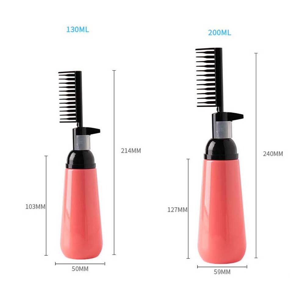 Salon Refillable Empty Bottle Hair Colouring Comb Bottle Hair Dye Bottle Applicator Hairs Brush