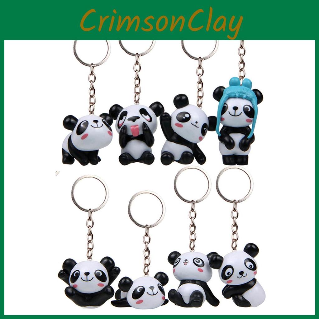 Set Keychain Panda With Creative Animal Shape For Collectors And Office Gifts