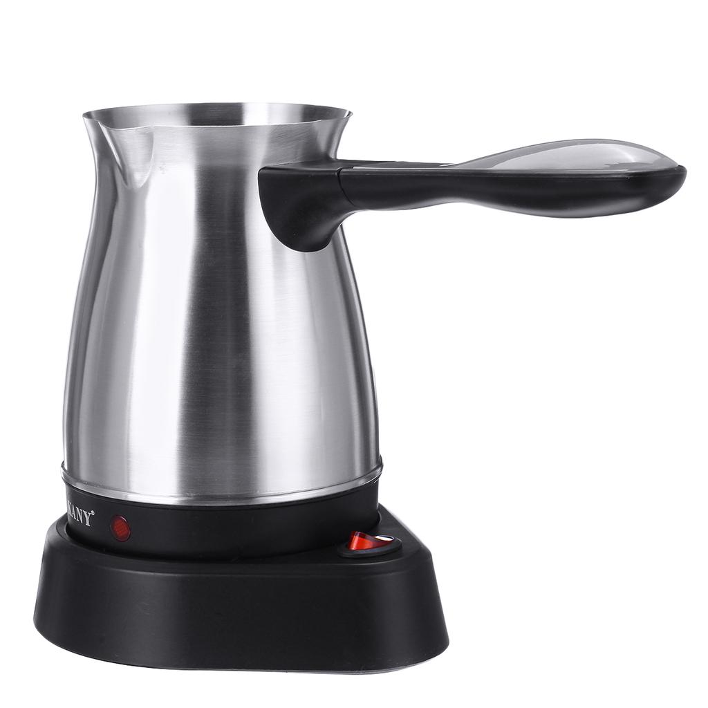 Cafetière Turque Électrique 500 Ml 600 W – Acier Inoxydable, Café Grec Authentique En Quelques Minutes (Noir)