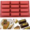 12 Mulden Silikon Kuchenform 3D Lange Streifen Schokoladenformen für Energieriegel Mousse Kuchen Trüffel Brownie Backformen Backgeschirr