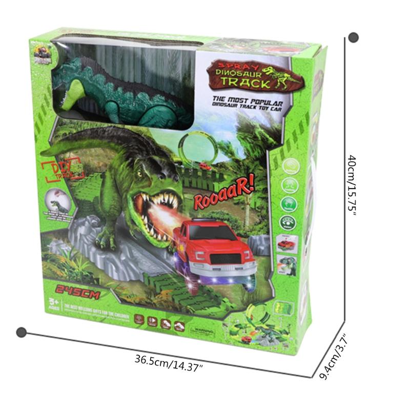 Dinosaurer-Rennbahn-Spielsets zerlegen DIY Baustein Interaktives Lernspielzeug Montagebahn-Set 6 Modelloption