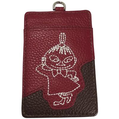 Moomin Malá Mi Pravá kůže Pouzdro na průkaz Červené