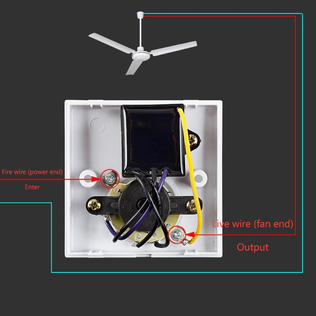 5 Gear Adjustable Ceiling Fan Speed Control Switch Wall Controller Switch Electronics Mechanical Rotary Switch