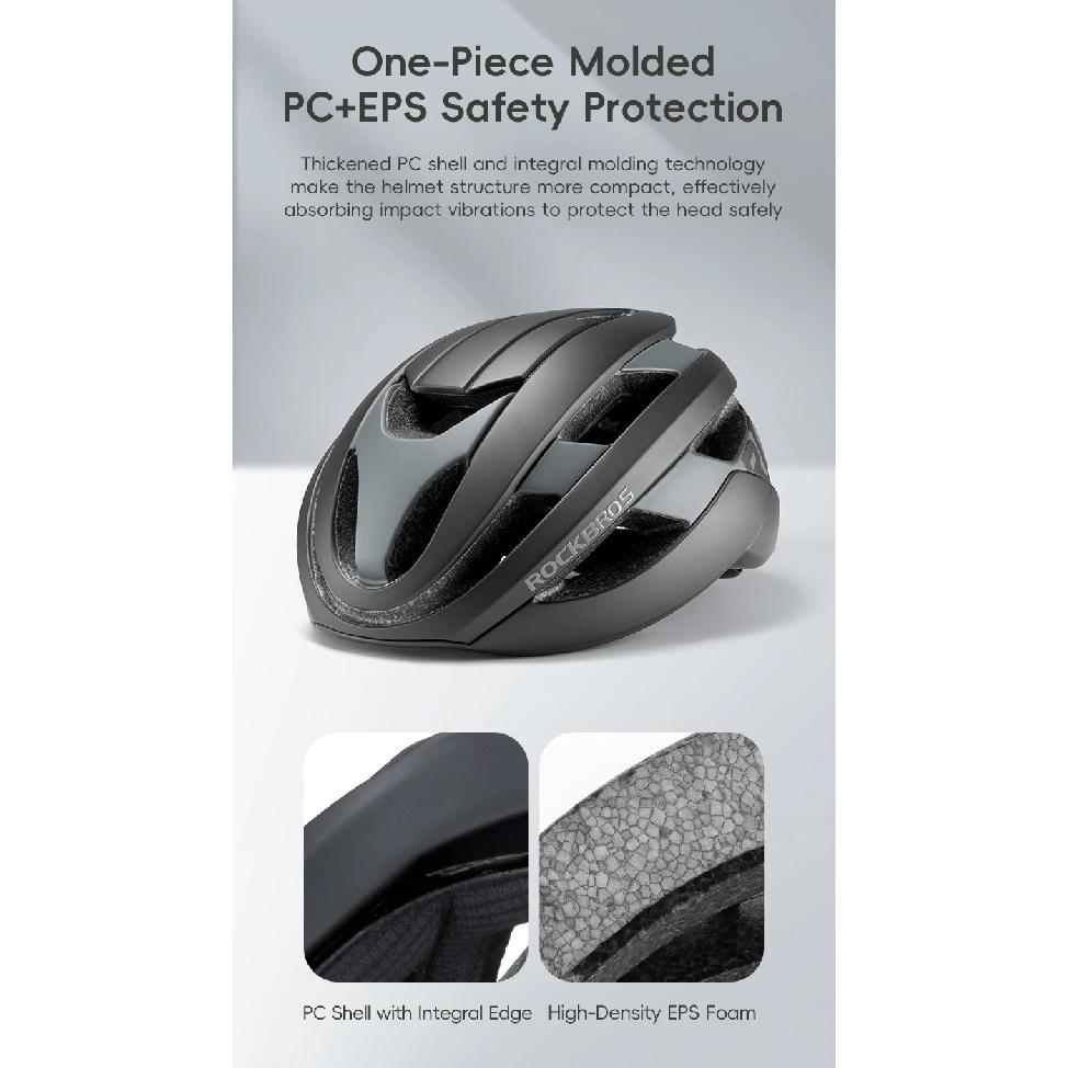 ROCKBROS Bicycle Helmet Men Women MTB Road Safety Integrally-molded Ultralight Helmet Breathable Ajustable Bike Cycling Helmet