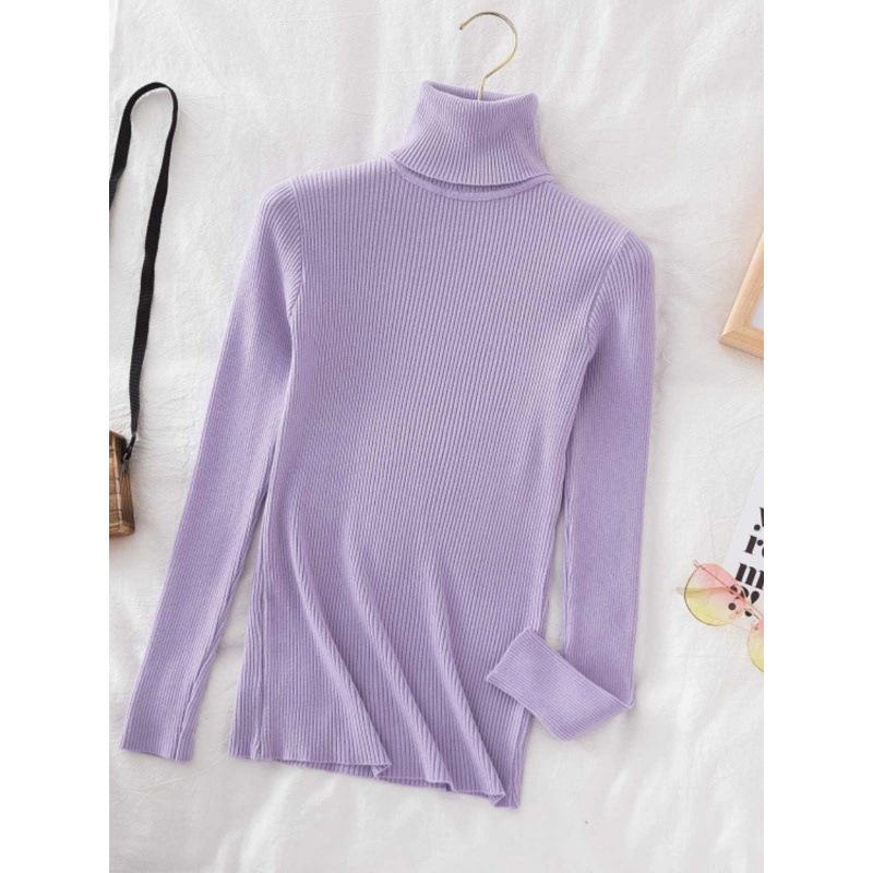 Dámské svetry s rolákem Pletené měkké svetry Kašmírové svetry Základní jednobarevné měkké svetry Dámské Podzim Zima Běžné Top