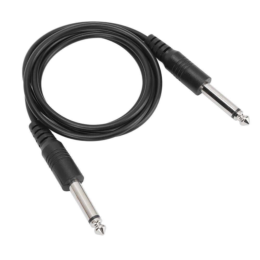2PCS 3.3ft 6.35mm To 6.35mm Single-channel 1/4in Straight To Straight Guitar Cord  Audio Mixer