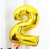 Silver & Gold 16-inch Number Balloons (0-9) - Popular Wedding Decoration & Street Vendor Item