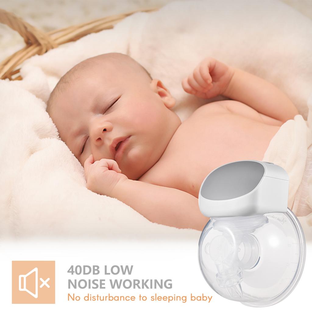 Wearable Breast Pump Portable Hands Free Electric Breast Pump with LED Screen 2 Modes 9 Suction Low