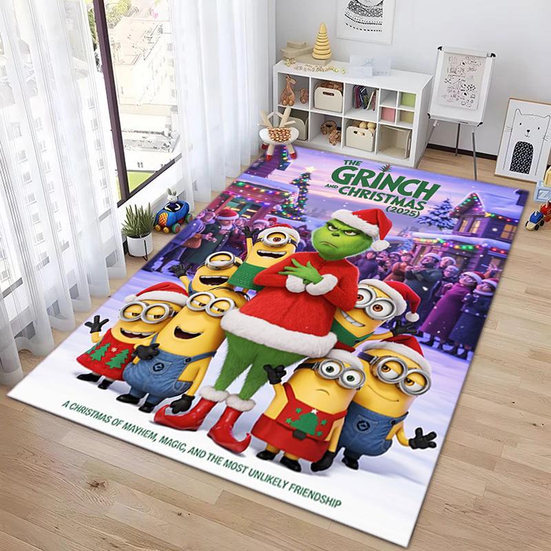 Christmas Gift Comedy Movie How the Grinch Stole Christmas carpet home living room decoration table and chairs anti slip door mat carpet A15