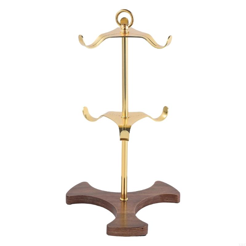 

6 Hook Kitchen Counter Metal Frame and Base Coffee Mug Holder For Office Storage Wine Glass Hanger X3UC золотой