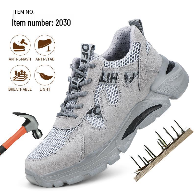 Men's Ultra-light Fashionable Safety Work Shoes - Anti-smash & Anti-puncture