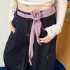 Fashion Floral Chiffon Scarf Removable Flower Soft Long Skinny Scarf Elegant DIY Tie Neckerchief Spring Summer