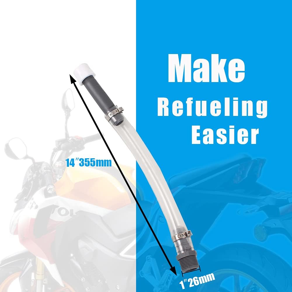 MUGE RACING 5PCS Flexible Racing Fuels Filler Hose for Racing Fuel,Jegs Jugs, LC2 Jugs, Scribner Fuel Jugs