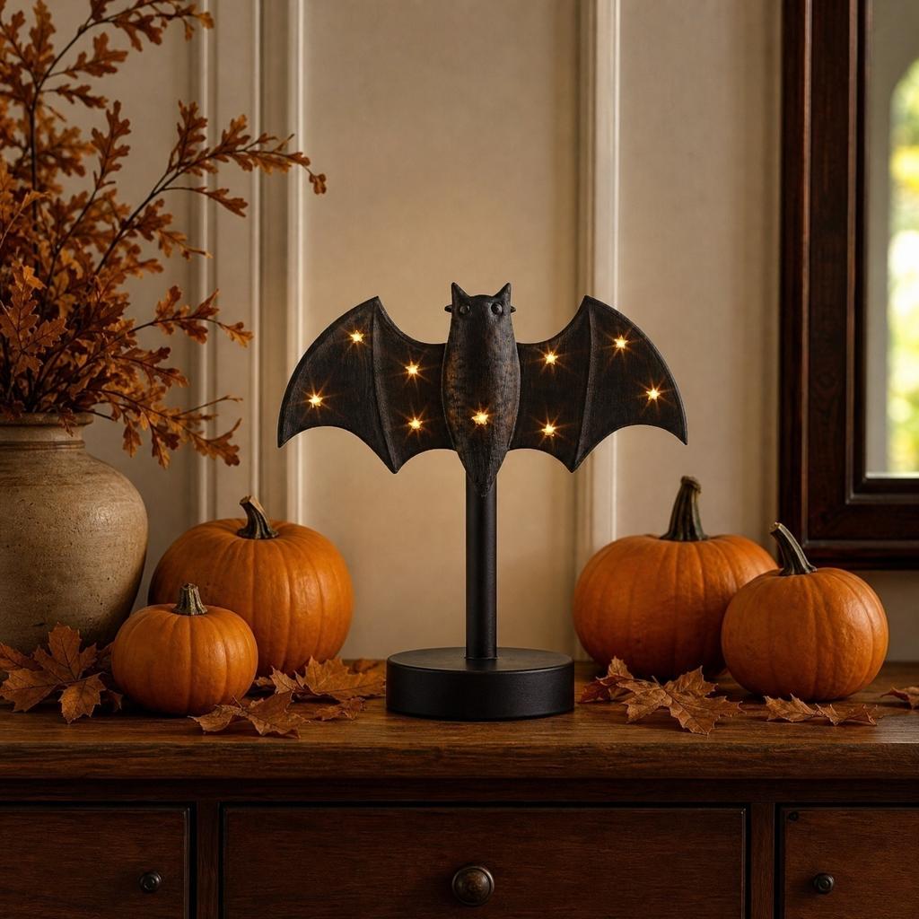 Light with Button Battery, 17.5819 Cm, Small Decorative Shaped Night Light for Shelf or Desk