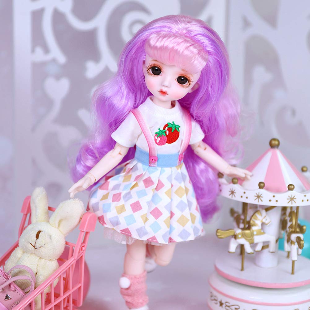 ICY Fortune Days 1/6 28cm BJD Doll, 28 Ball Jointed Doll with Full Set of Clothes and Shoes, Best Gift for Girls 6+ (Woody)
